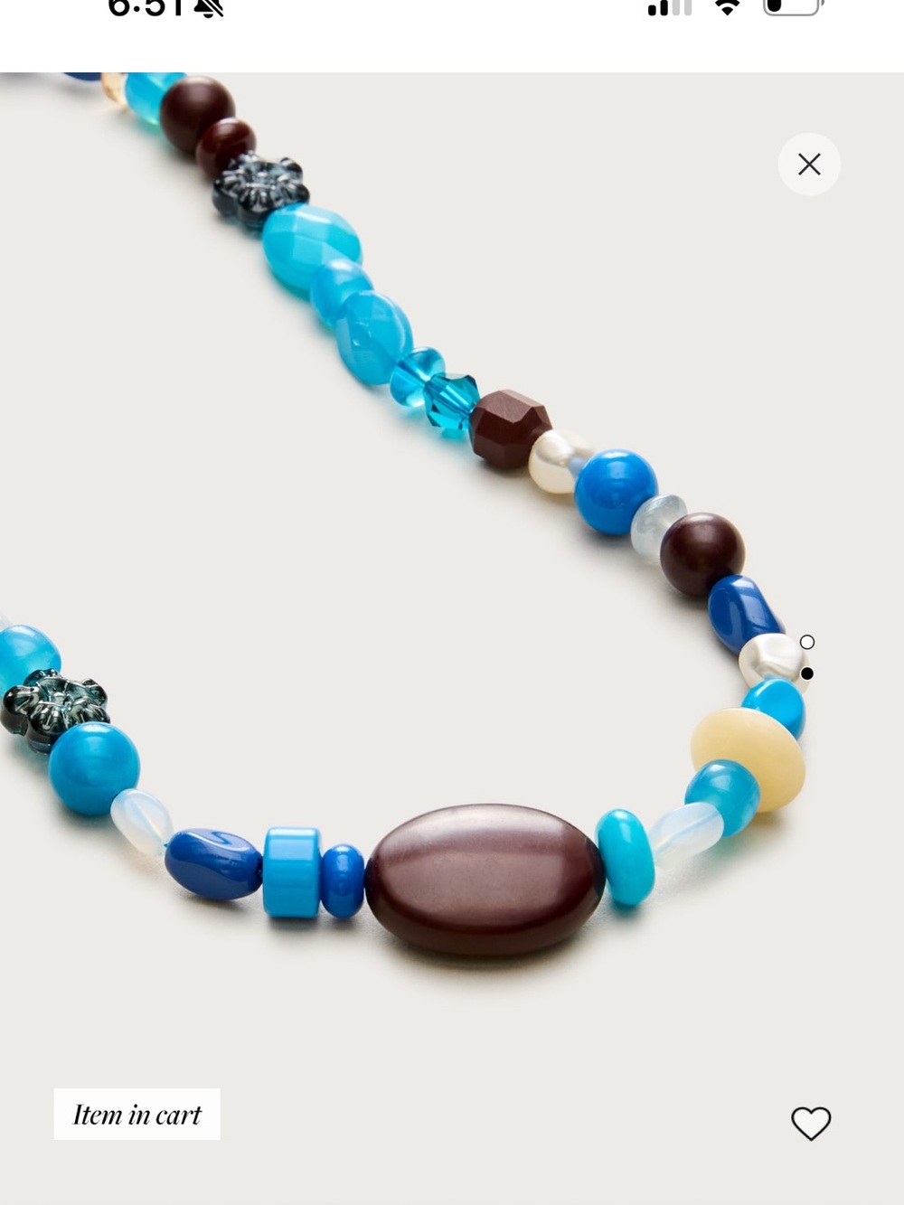 J crew Multi-Blue Beaded mixed stones Necklace